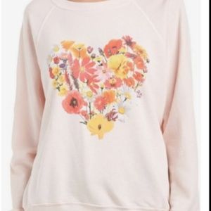 NWT Wildfox blooming hearts sweater